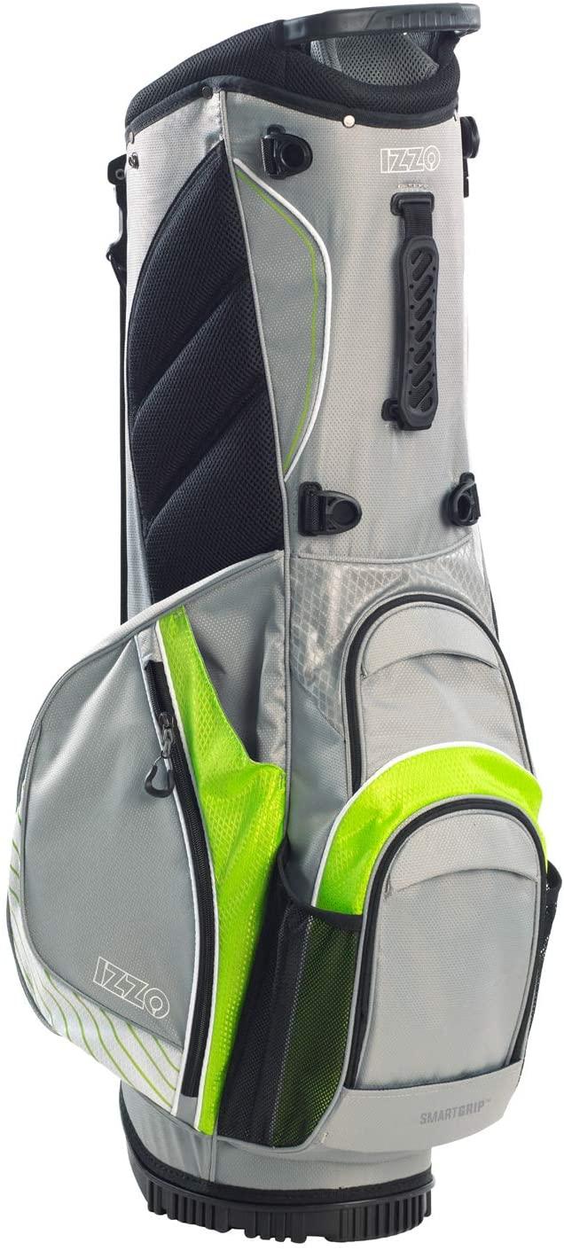 IZZO Golf Versa Ultra-Lite Stand Golf Bag with Exclusive Features, Red/White/Blue