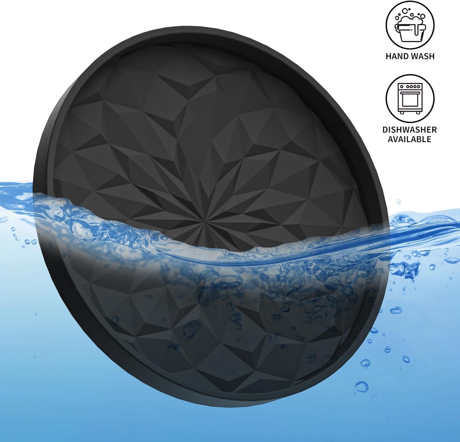 Car Cup Coaster [4 Pack] ME.FAN Silicone Car Coasters/Cup Mats - 2.75In Universal Non-Slip Recessed Car Interior Accessories - Car Cup Holder Insert Coasters Black