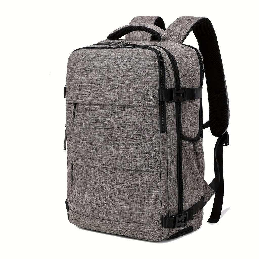 LarCapacity Travel Backpack With Shoe Compartment, Dacron Lightweight Laptop Daypack With Charging Port, Fashion Travel Commuter Bag