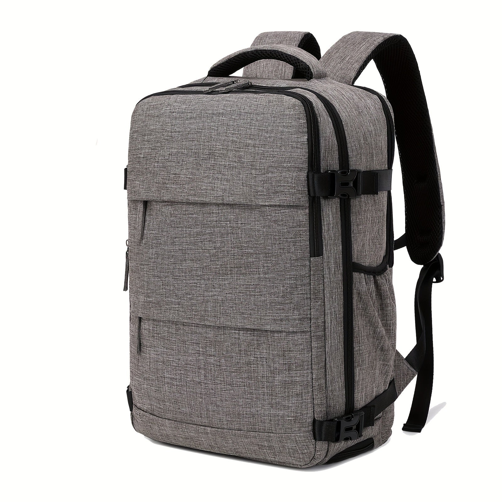 LarCapacity Travel Backpack With Shoe Compartment, Dacron Lightweight Laptop Daypack With Charging Port, Fashion Travel Commuter Bag