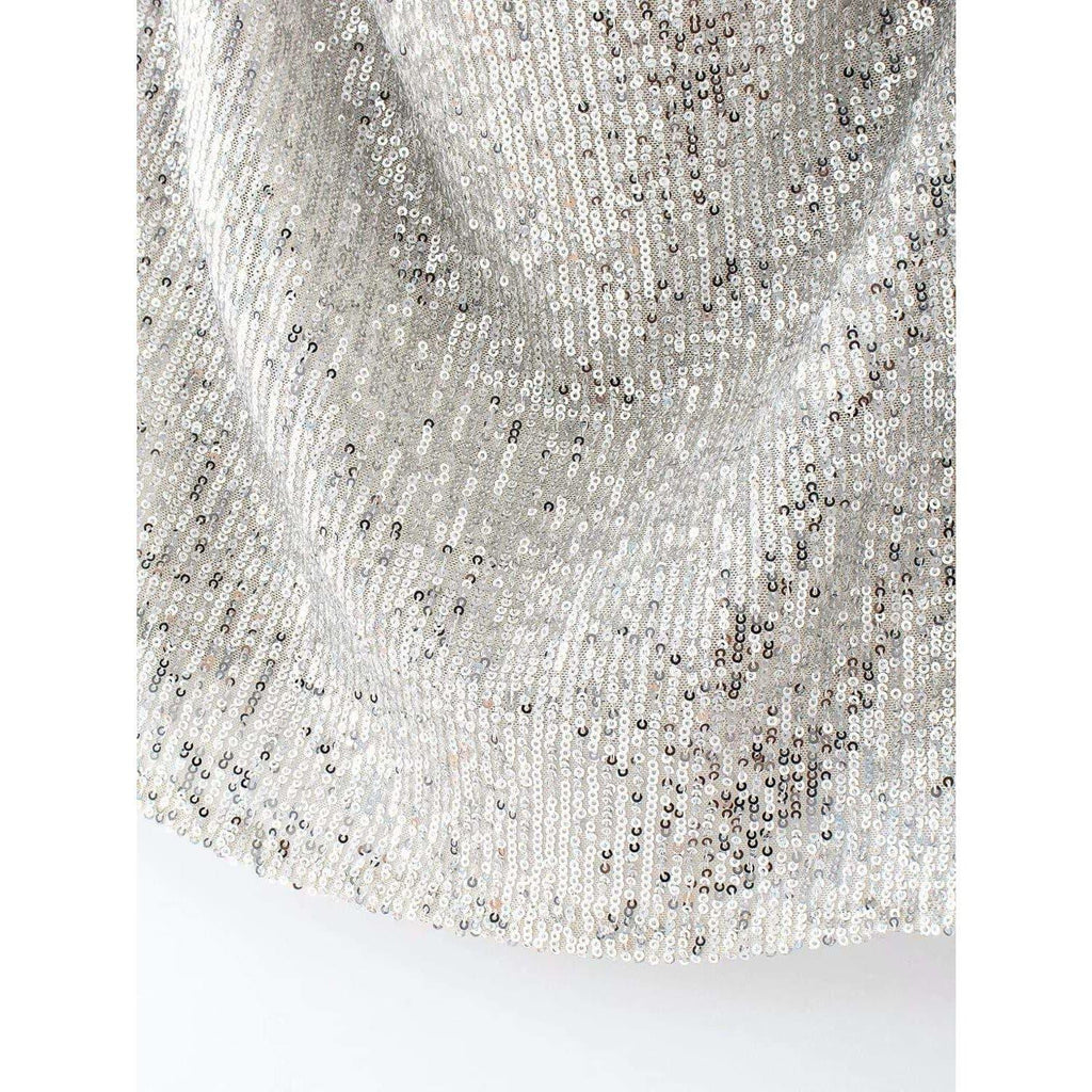 shiny sequin cropped tank top