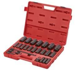 24 Piece 1/2"" Drive Deep Impact Socket Set -SAE Tools Equipment Hand Tools