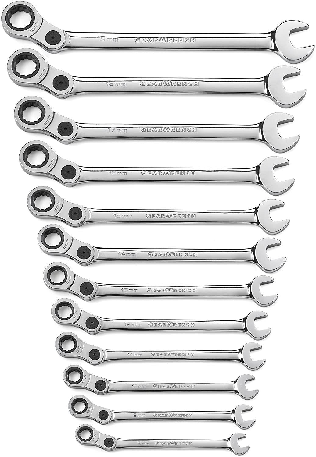 GEARWRENCH 12 Pc. 12 Pt. Indexing Combination Metric Wrench Set - 85488