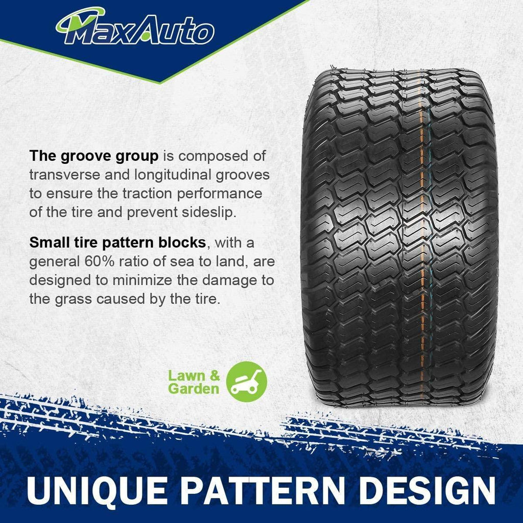 MaxAuto Set of 2 18x9.50-8 18/9.50-8 Lawn & Garden Mower Tractor Turf Tires 4PR