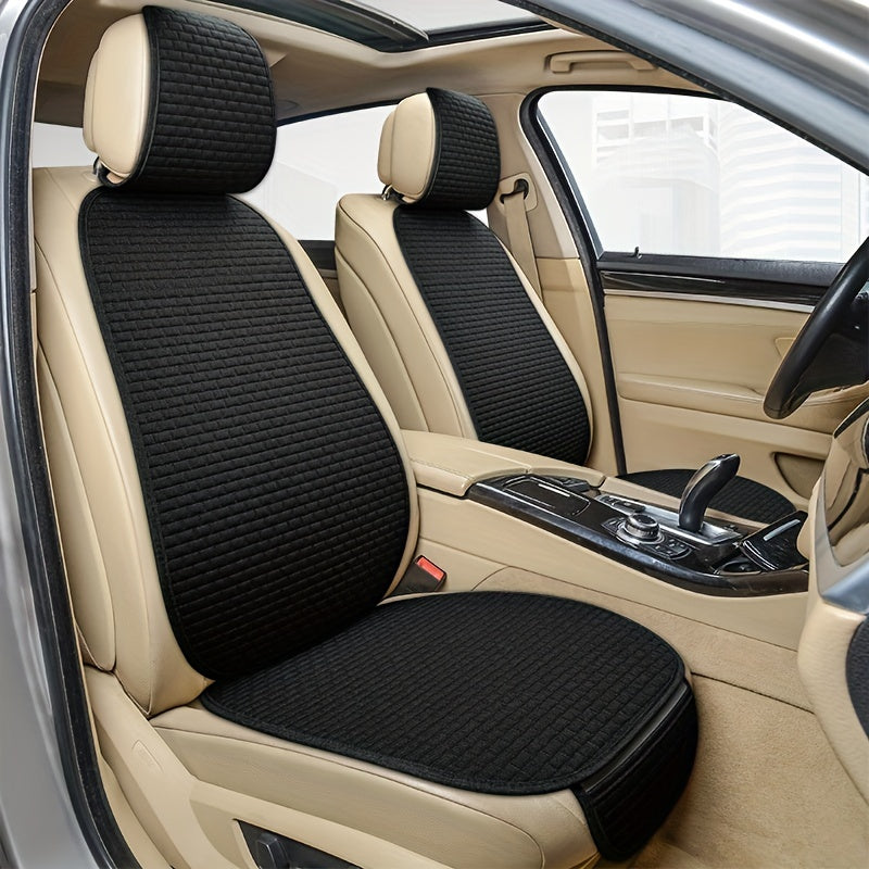 Flax Car Seat Cover Protector Linen Front Back Cushion Protection Car Seat Pad Mat Backrest Automobiles Front Backrest Seat Cushion