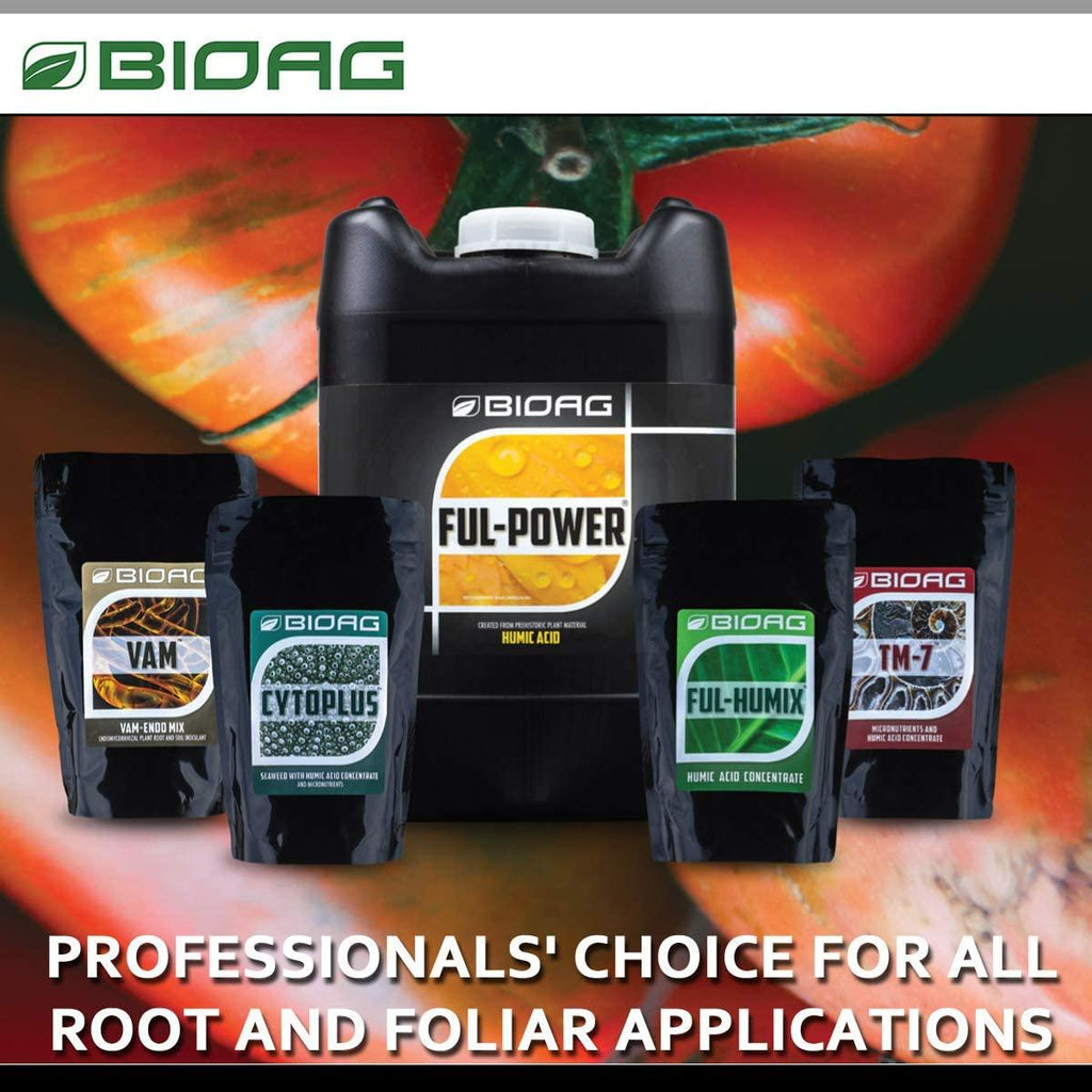 BIOAG Ful-Power Liquid Organic Humic Acid Amendment - Ful-Power Increases Yield in Hydroponics, Soil, Soilless Media - Plant Nutrient (2.5 gal)