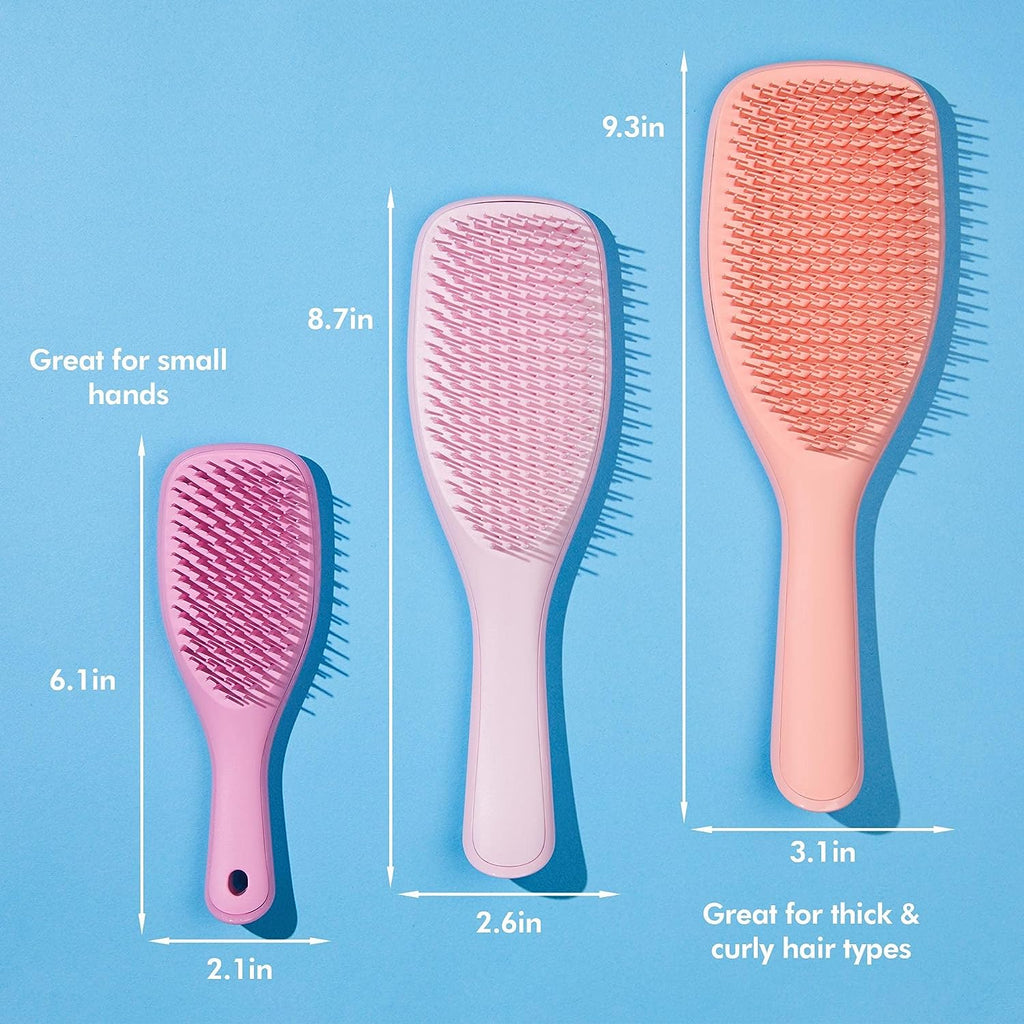 Tangle Teezer The Mini Ultimate Detangling Brush, Dry and Wet Hair Brush Detangler for Traveling and Small Hands, Baby Pink Sparkle