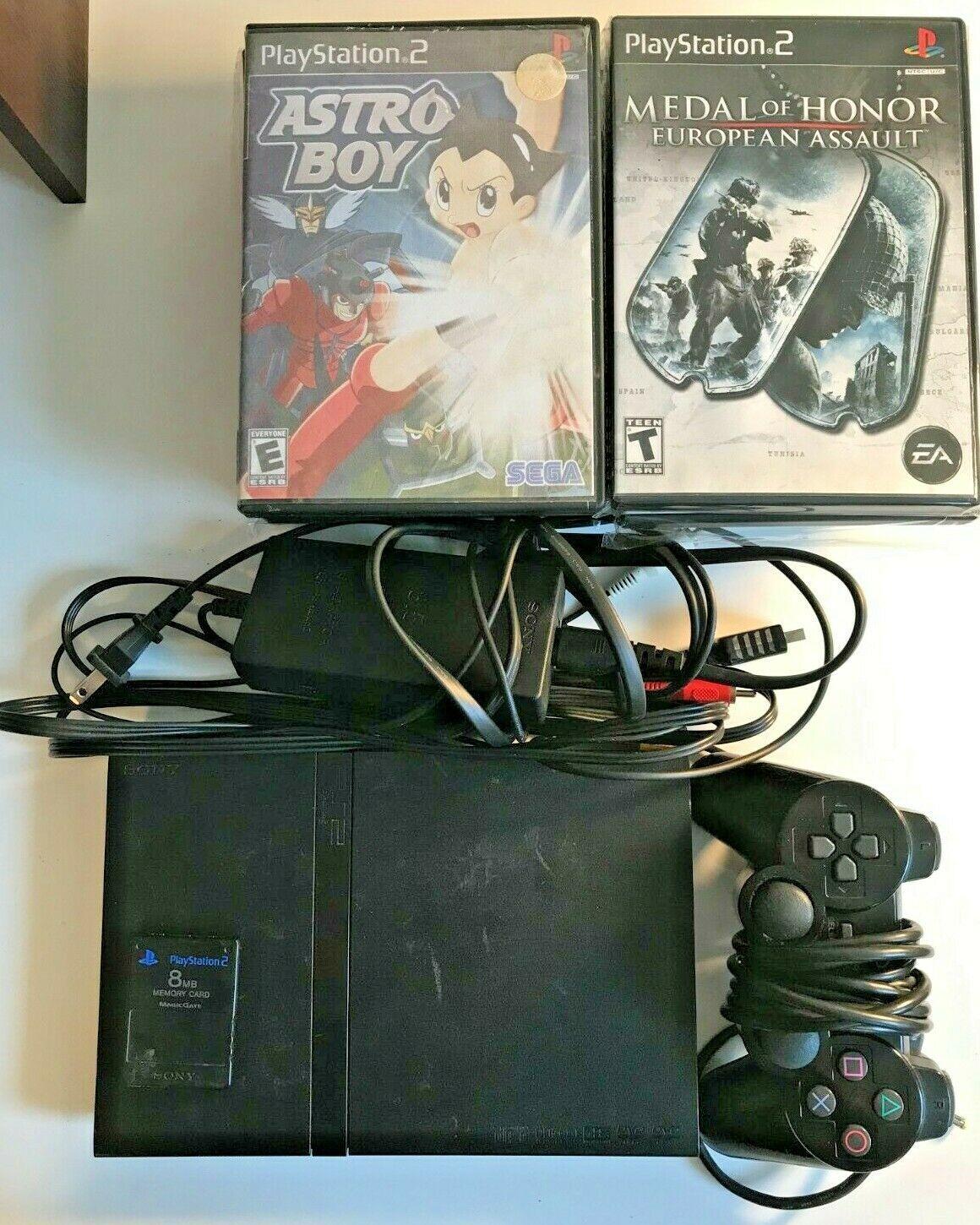 PS2 Slim: Black: With 10 Games