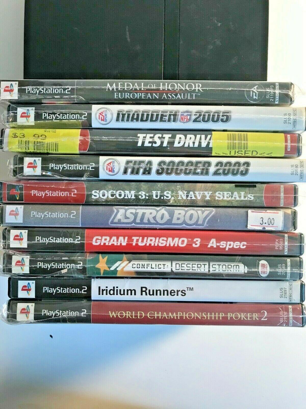 PS2 Slim: Black: With 10 Games