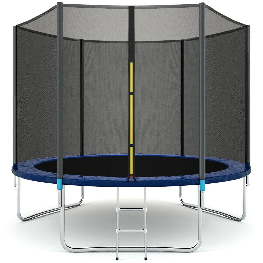 Gymax 10 FT Trampoline Combo Bounce Jump Safety Enclosure Net W/Spring Pad Ladder