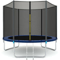 Gymax 10 FT Trampoline Combo Bounce Jump Safety Enclosure Net W/Spring Pad Ladder