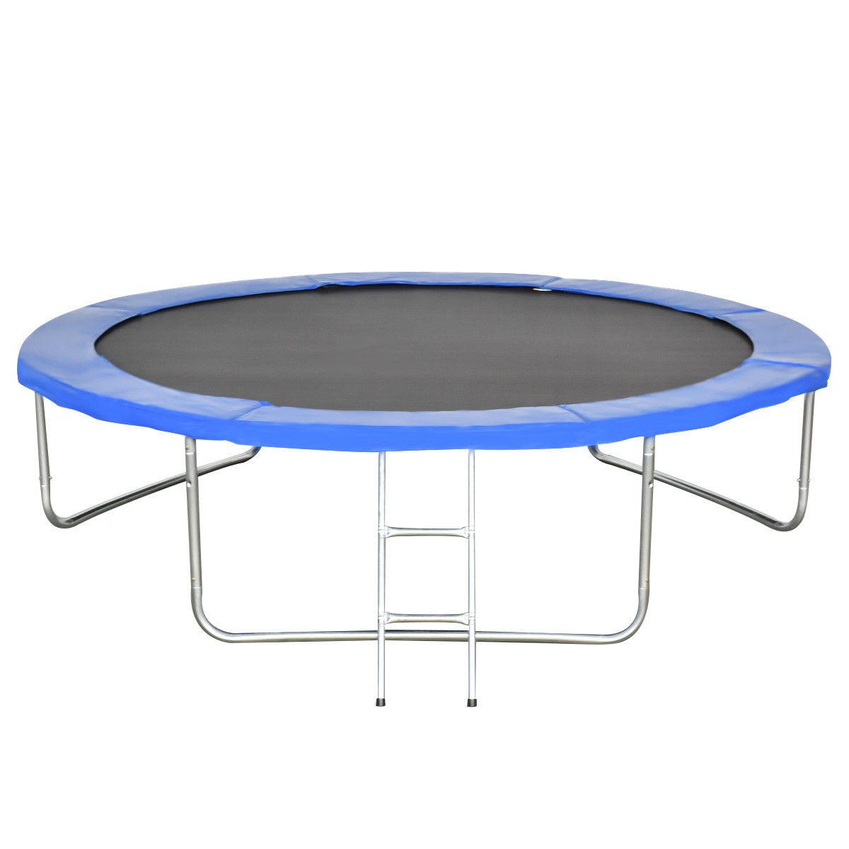 Gymax 10 FT Trampoline Combo Bounce Jump Safety Enclosure Net W/Spring Pad Ladder