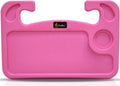 EcoNour 2 in 1 Car Steering Wheel Desk | Steering Wheel Tray for Laptop and Food | Pink Car Table Tray for Eating with Drinks Holder | Pink Car Accessories