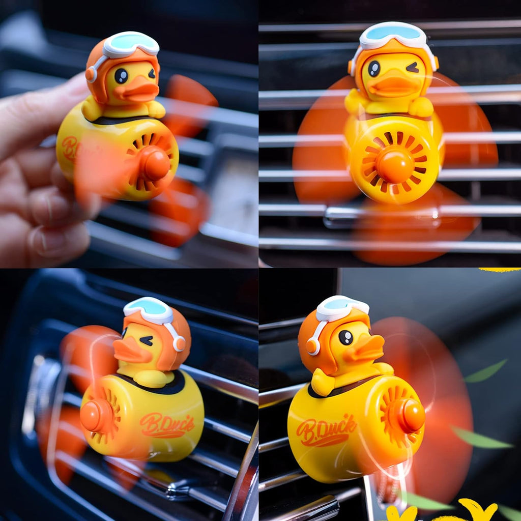 Cacacece Automotive Air Fresheners Cartoon Duck Pilot Car Air Outlet Creative Car Perfume Fragrance