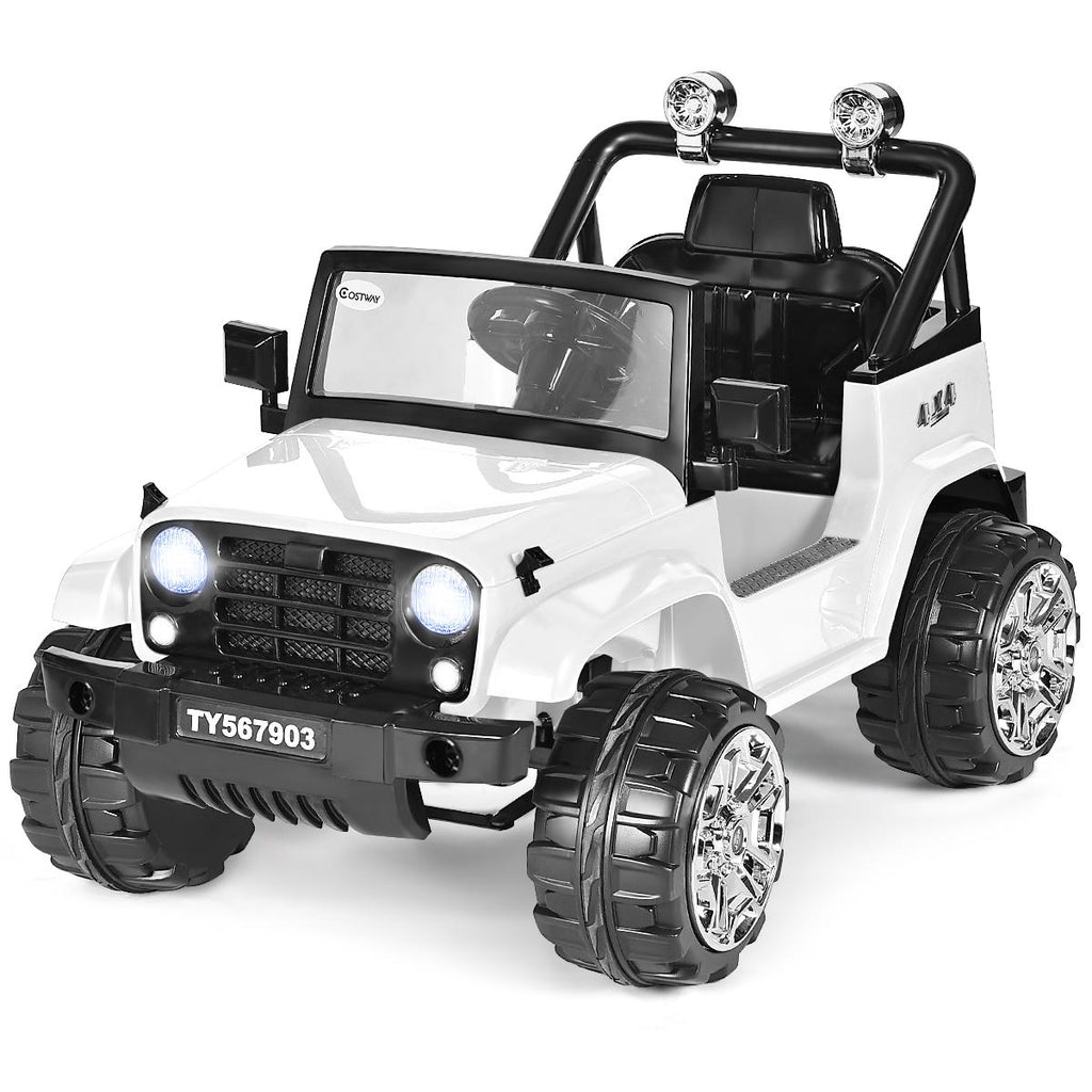 12V Kids Ride on Truck Jeep Car RC Remote Control w/ LED Lights Music MP3