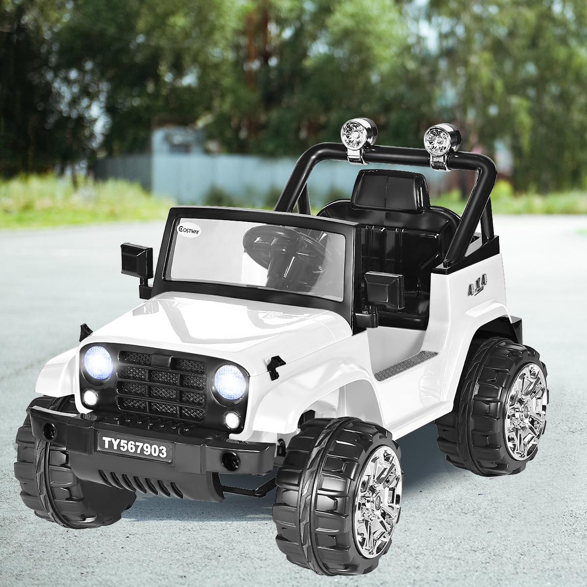 12V Kids Ride on Truck Jeep Car RC Remote Control w/ LED Lights Music MP3