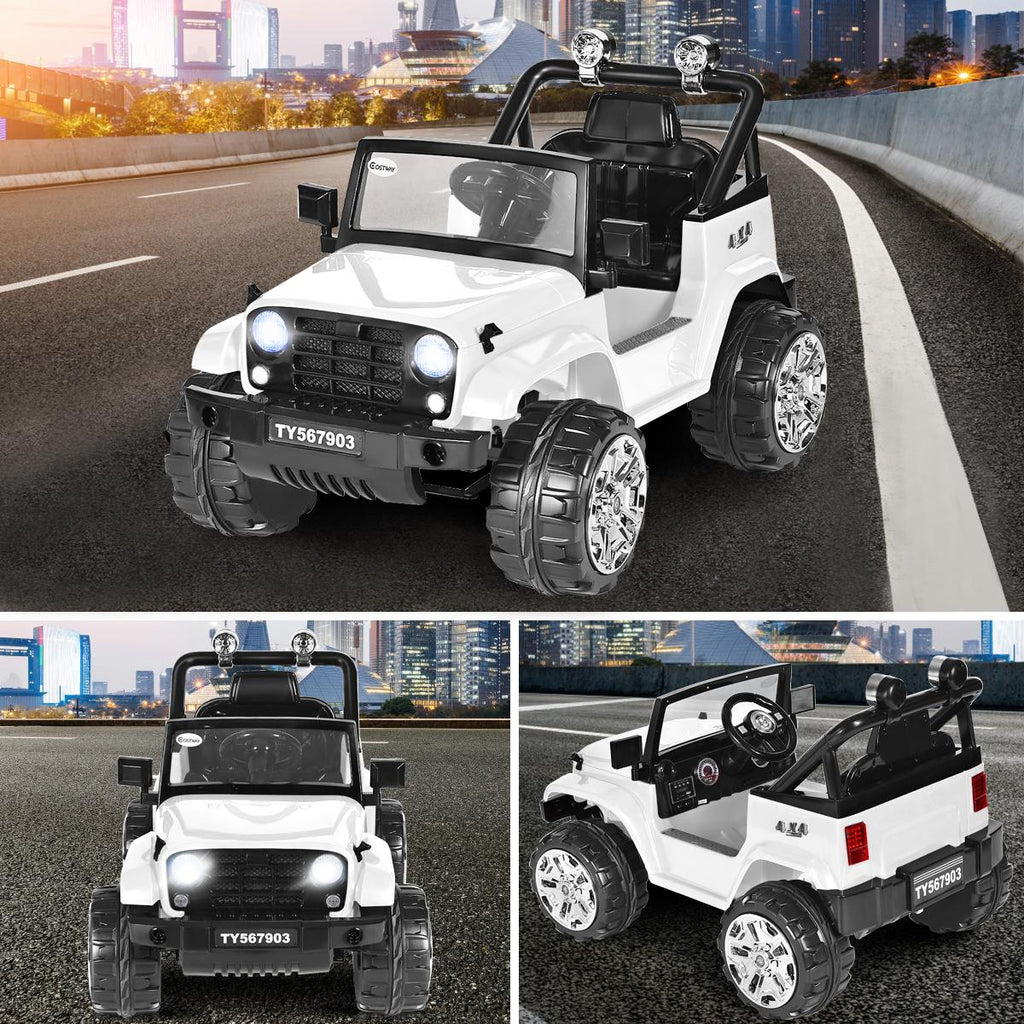 12V Kids Ride on Truck Jeep Car RC Remote Control w/ LED Lights Music MP3