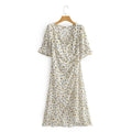 vintage white petal midi dress