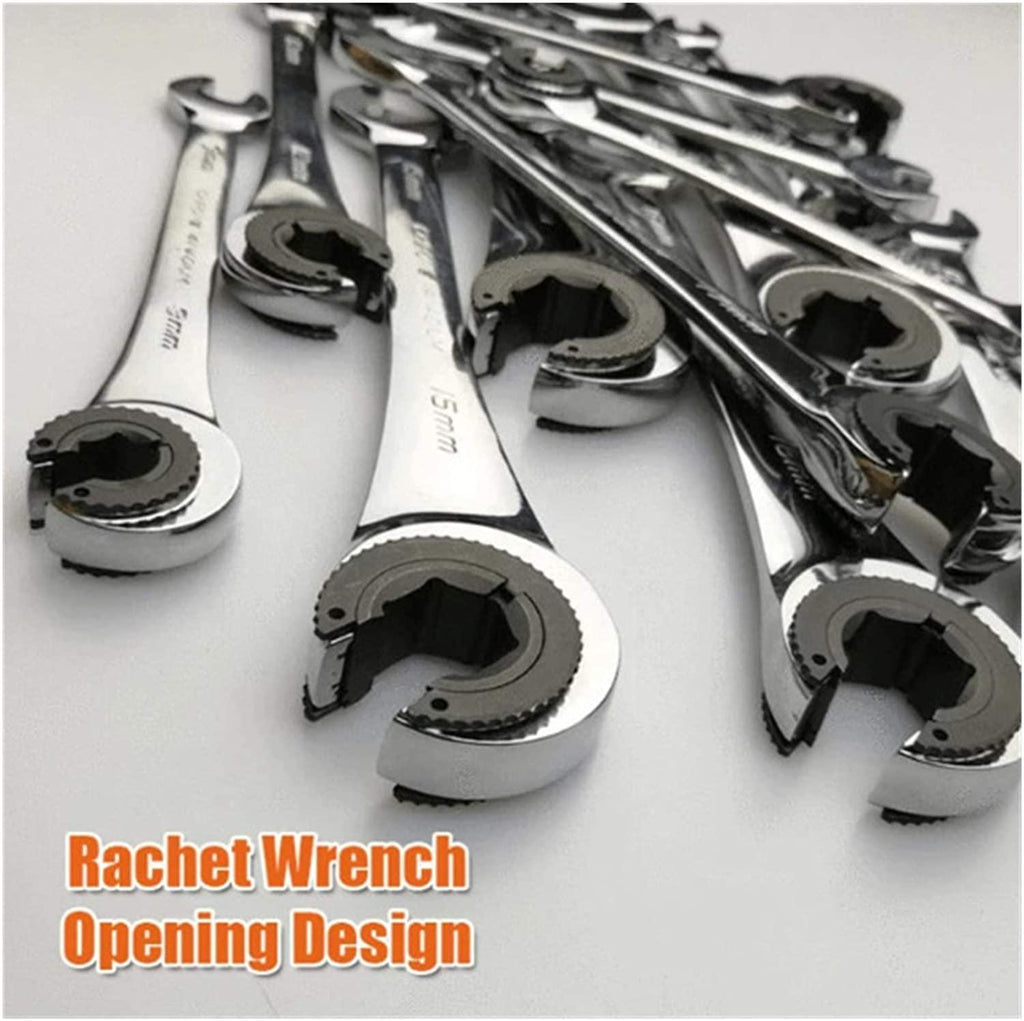 Without Husky Tool Set Socket Wrench Tubing Ratchet Wrench Moving Head Ratchet Wrench Tools for Car Vehicle Auto Replacement Parts Hand Tool Manual Car (Color : Flexible Head 12 pcs)