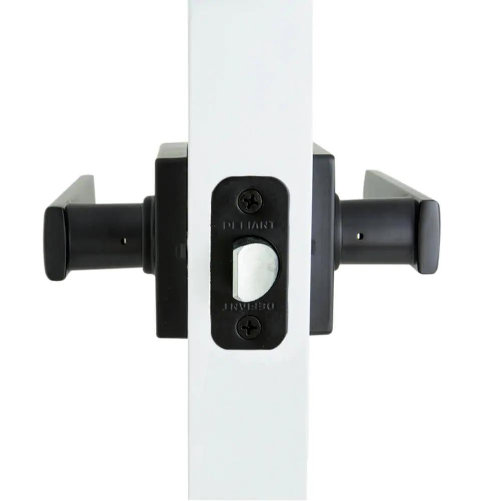 WestMatte Black Hall/Closet Door Lever with Square Rose
