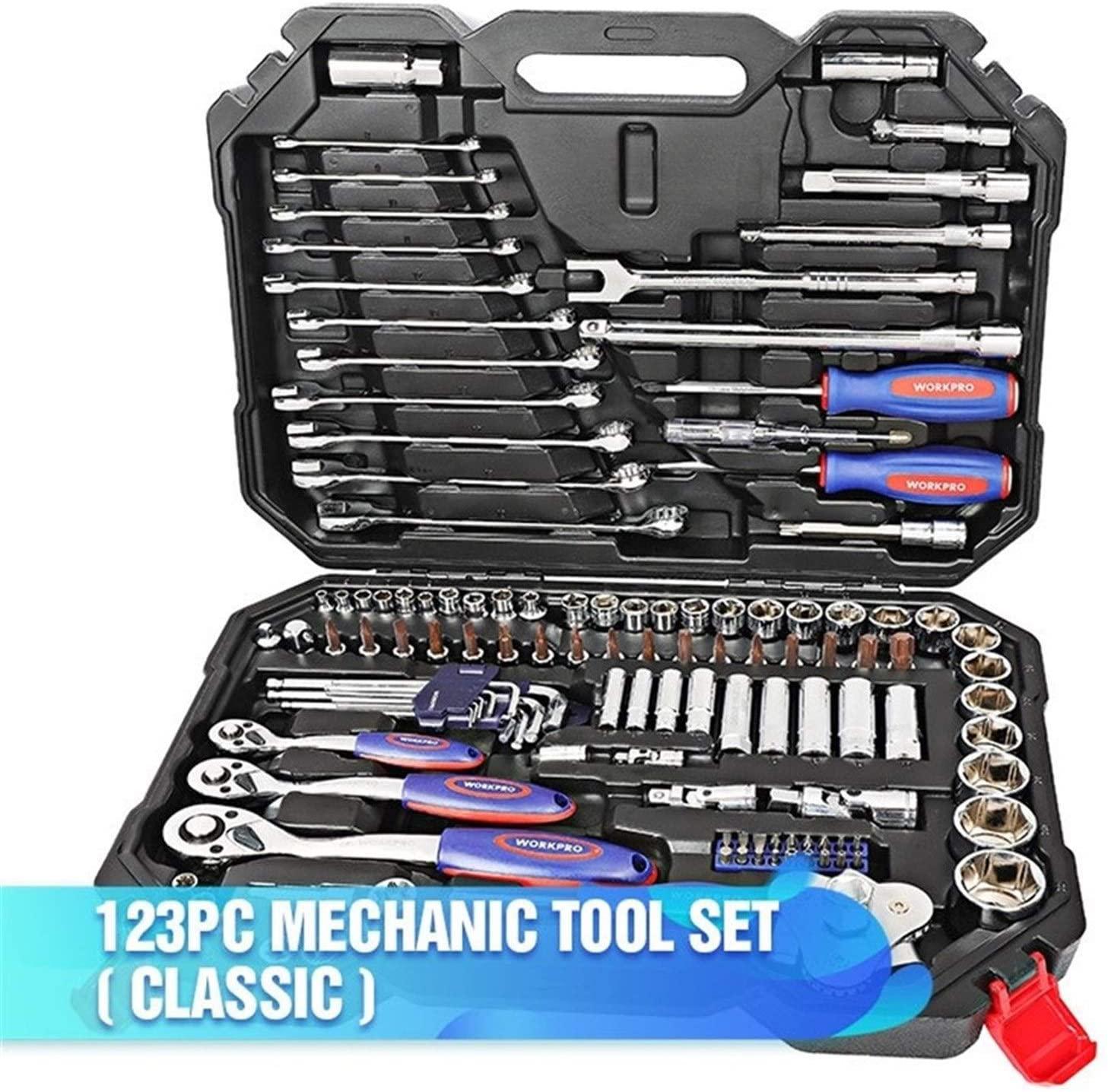 Tool Set Hand Tools For Car Repair Ratchet Spanner Wrench Socket Professional Bicycle Car Repair Tool Kits (Color : W003025AE)