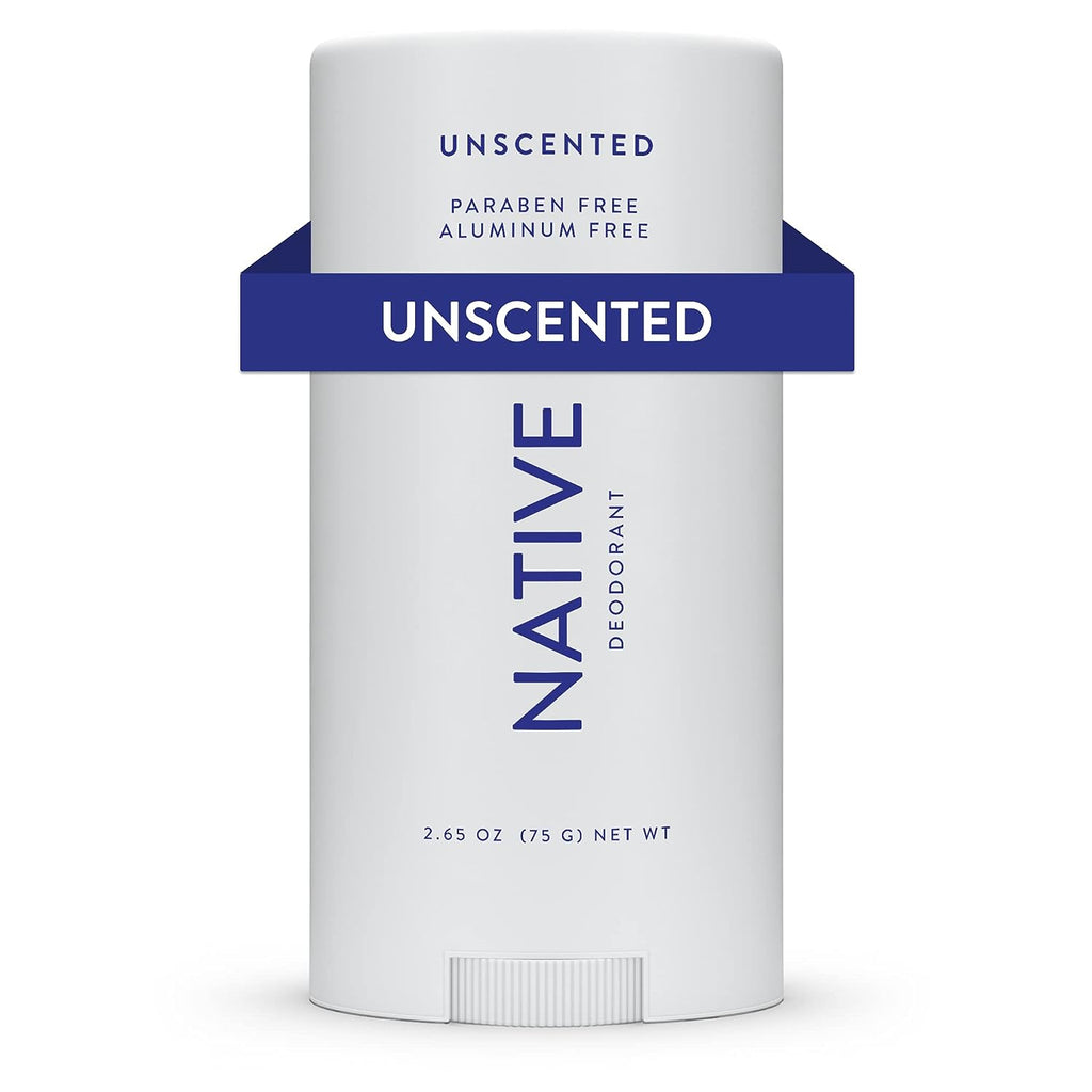 Native Deodorant | Natural Deodorant for Women and Men, Aluminum Free with Baking Soda, Probiotics, Coconut Oil and Shea Butter | Unscented