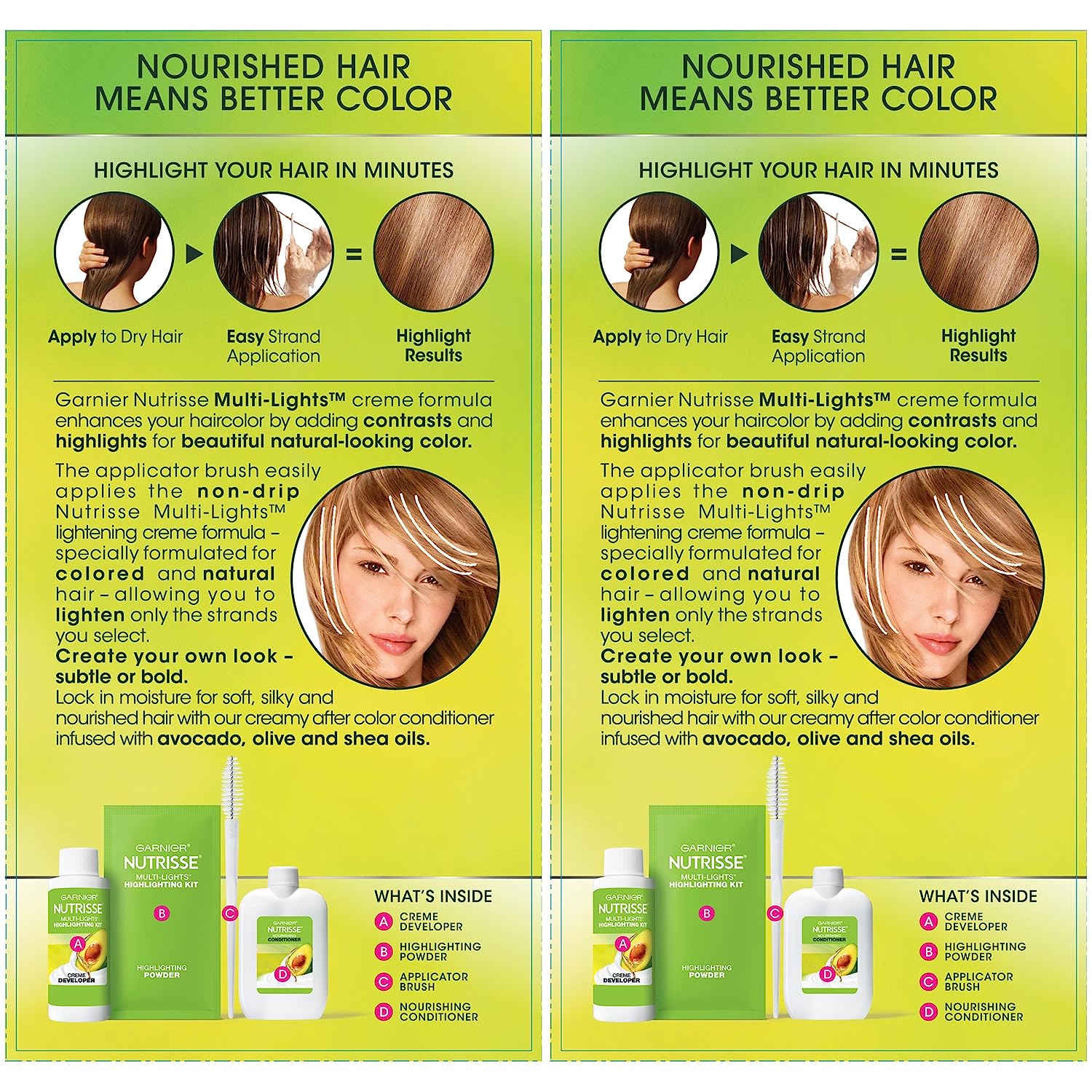 Garnier Hair Color Nutrisse Nourishing Creme, H2 Golden Blonde Permanent Hair Dye, 2 Count (Packaging May Vary)