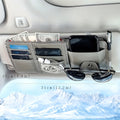 Car Sun Visor Organizer, Car Glasses Clip StoraPocket Sunglasses Holder With Zipper Pocket For Car, Truck, SUV Auto Interior Accessories