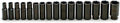 Wright Tool 467 16-Piece 6-Point Deep Impact Metric Socket Set