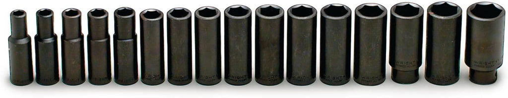 Wright Tool 467 16-Piece 6-Point Deep Impact Metric Socket Set