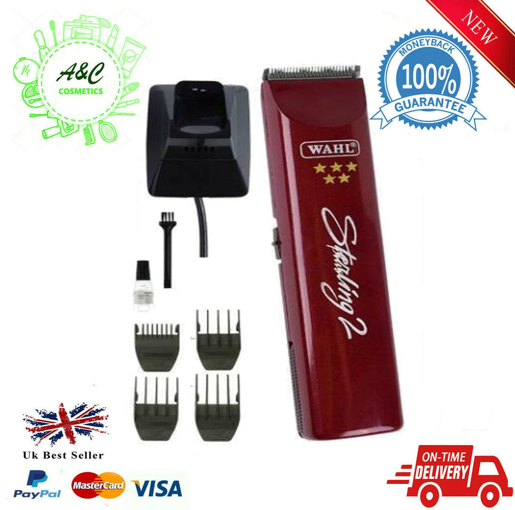 Wahl Sterling 2 Plus 5* Professional Rechargeable Cordless Trimmer (UK Plug)