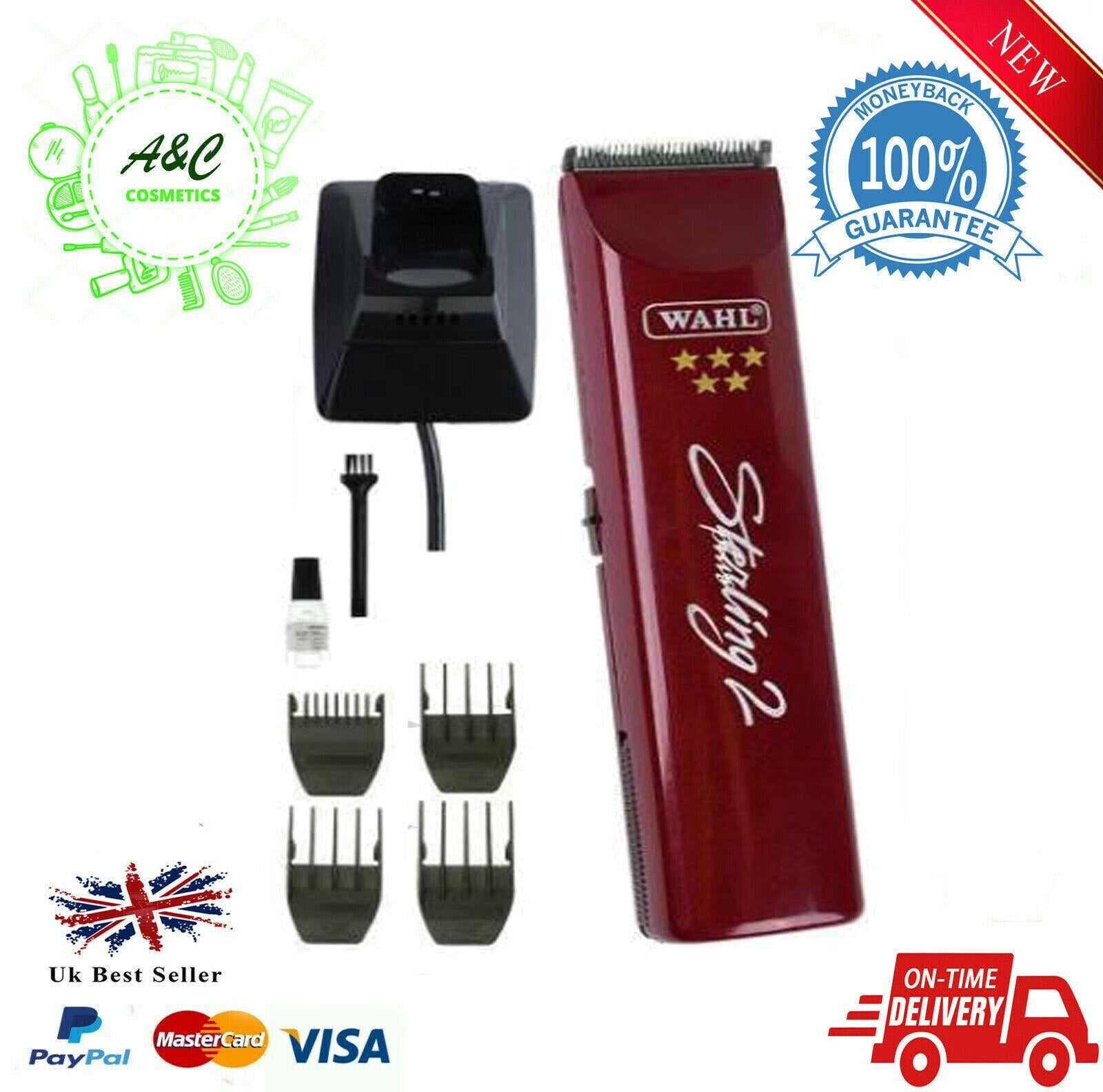 Wahl Sterling 2 Plus 5* Professional Rechargeable Cordless Trimmer (UK Plug)