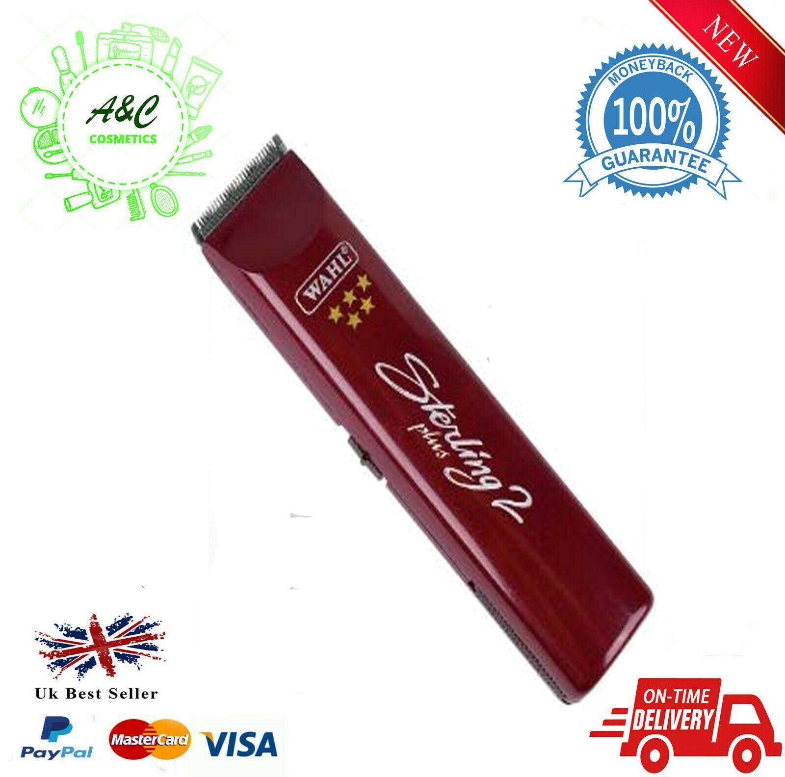 Wahl Sterling 2 Plus 5* Professional Rechargeable Cordless Trimmer (UK Plug)