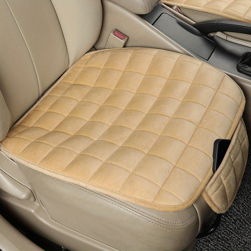 1pc Car Seat Cushion, Non-Slip Rubber Bottom With StoraPouch, Premium Comfort Memory Foam, Driver Seat Back Seat Cushion, Car Seat Pad Universal
