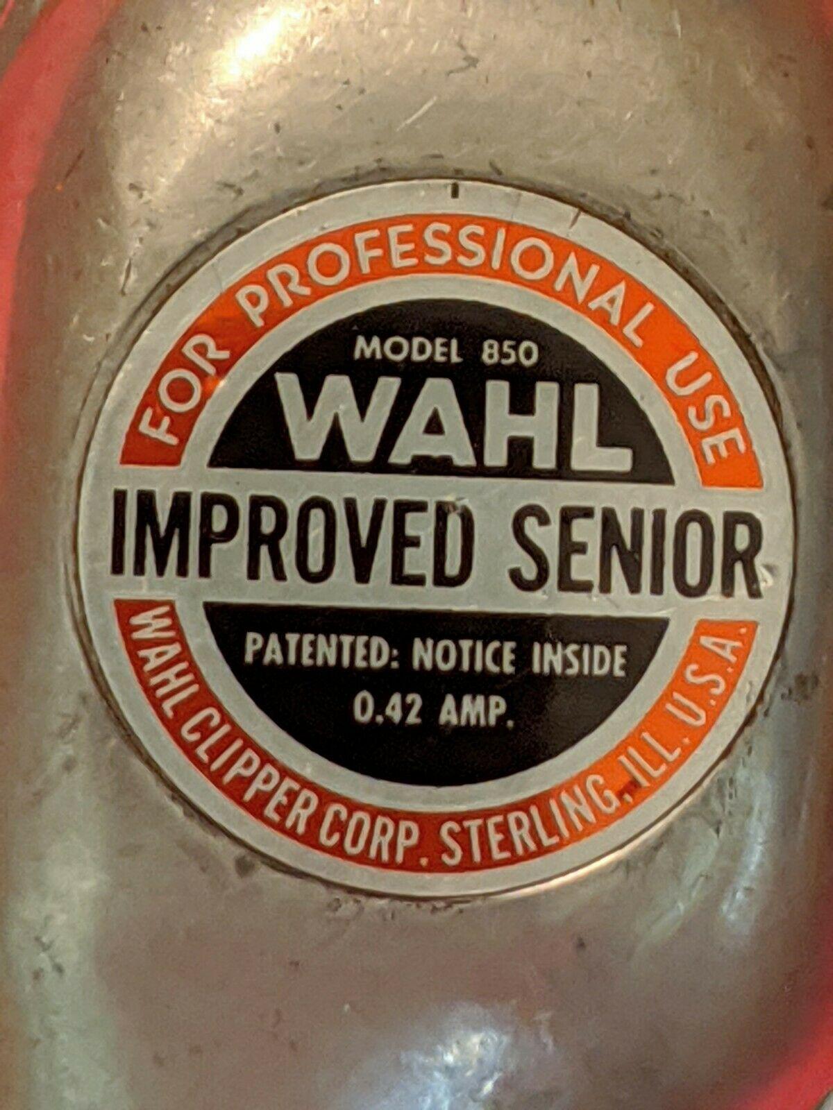 Rare  Wahl Clippers Improved Senior Model 850 Professional METAL COVER