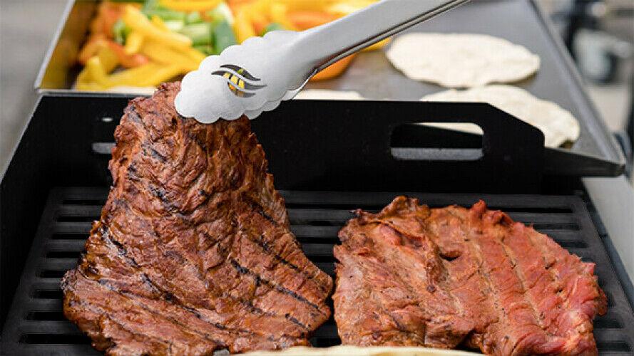 Griddle and Charcoal Grill Combo Flat Top Gas Hibachi Station BBQ NEW