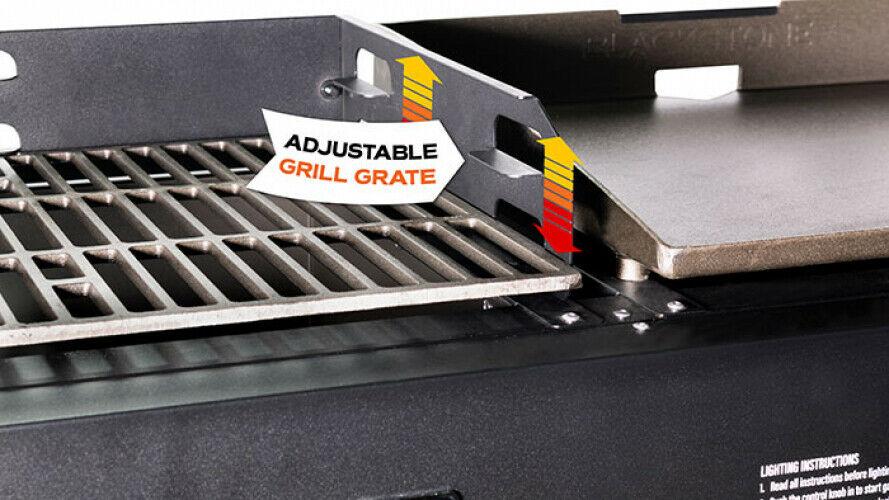 Griddle and Charcoal Grill Combo Flat Top Gas Hibachi Station BBQ NEW