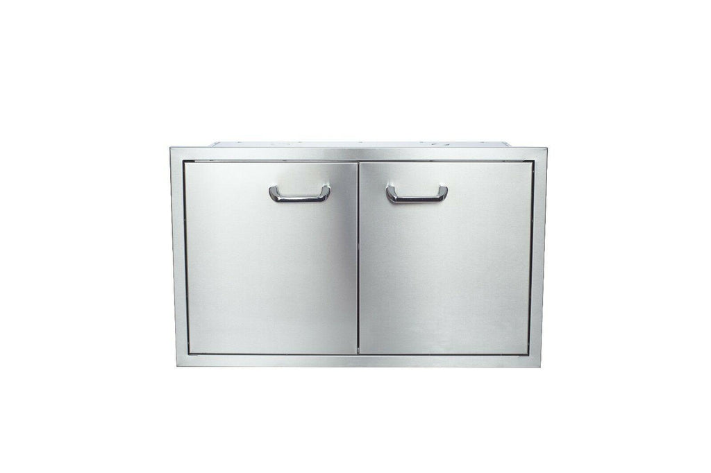 36" x 22" Outdoor Enclosed Cabinet Double Walled with Shelf Unit, BBQ Island USA