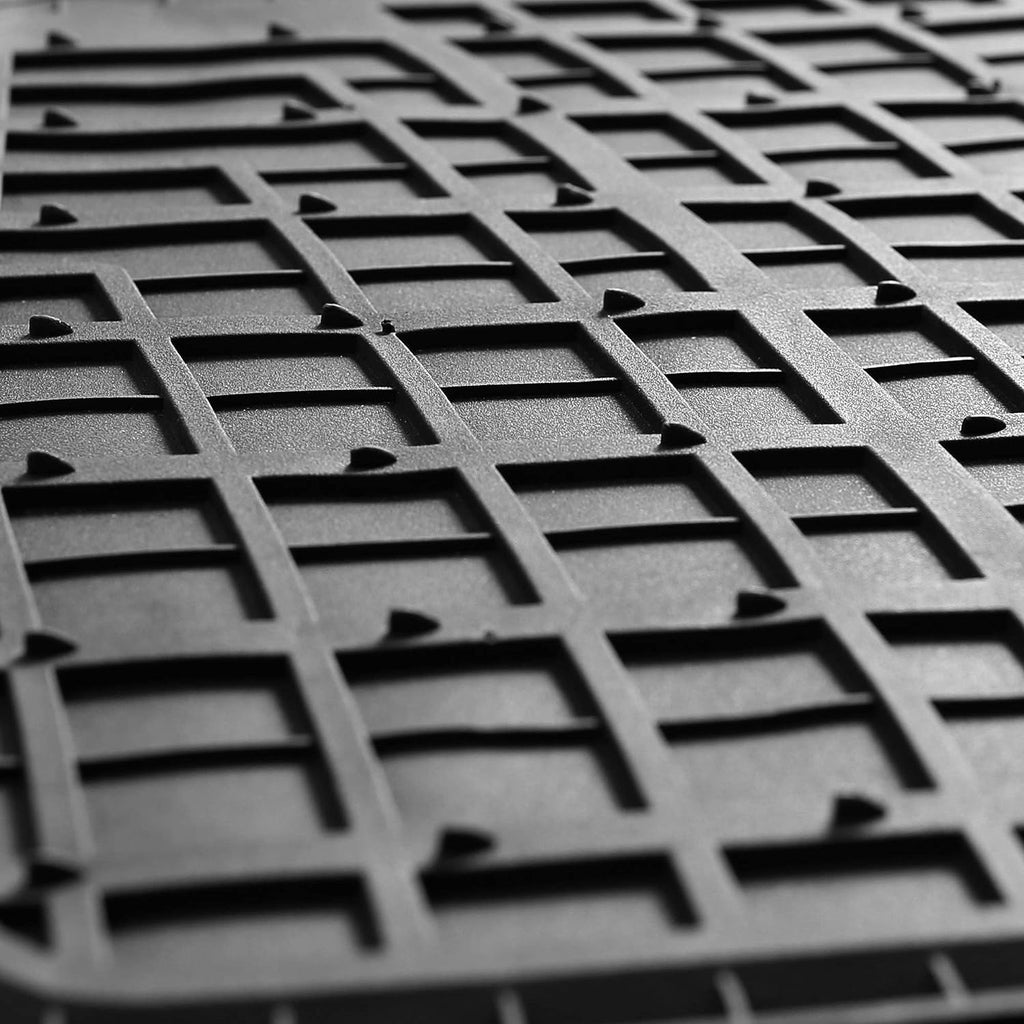 FH Group Automotive Floor Mats - Heavy-Duty Rubber Floor Mats for Cars, Universal Fit Full Set, Climaproof Floor Mats, Trimmable Floor Mats for Most Sedan, SUV, Truck Floor Mats Burgundy