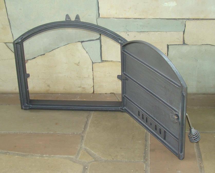 Cast Iron pizza oven door with thermometer | bread oven doors | 485x410mm