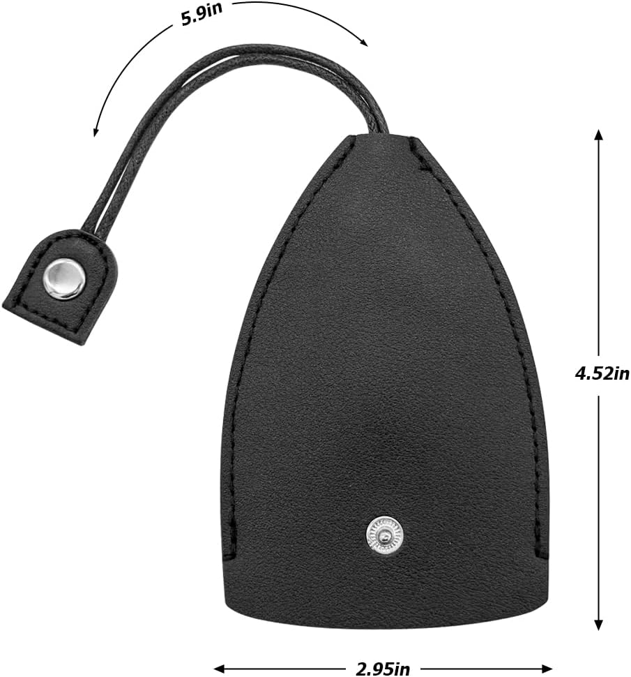 Car Key Case, 2PCS Creative Pull-Out Key Sleeve Keychain Bags, PU Leather Large-Capacity Protective Key Holder Hook (Black)