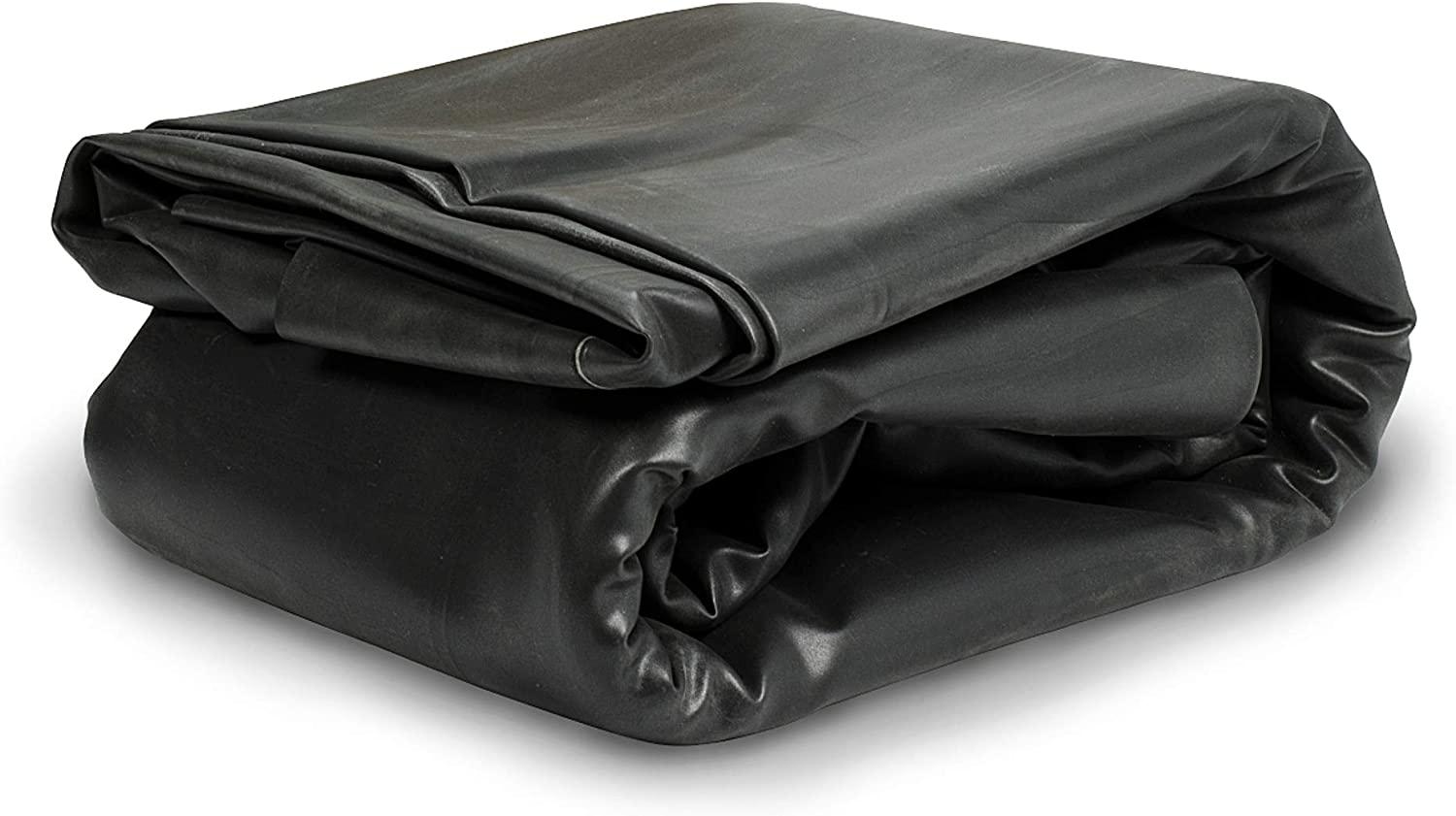 Aquascape PRO Grade 45 MIL EPDM Fish-Safe Pond and Fountain Liner 10 x 8, 80 sq ft, ft ft, Black