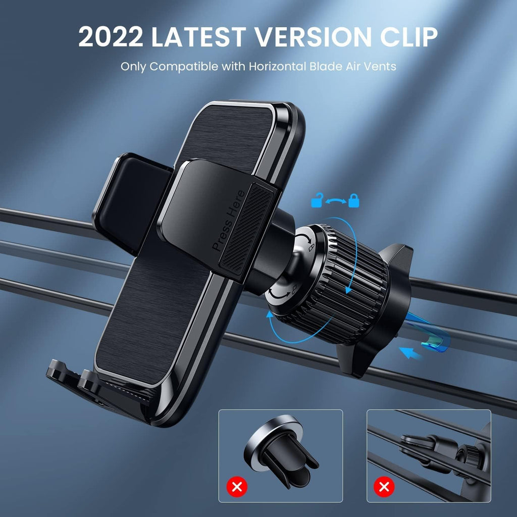 Qifutan Phone Mount for Car Vent [2023 Upgraded Clip] Cell Phone Holder Car Hands Free Cradle in Vehicle Car Phone Holder Mount Fit for Smartphone, iPhone, Cell Phone Automobile Cradles Universal