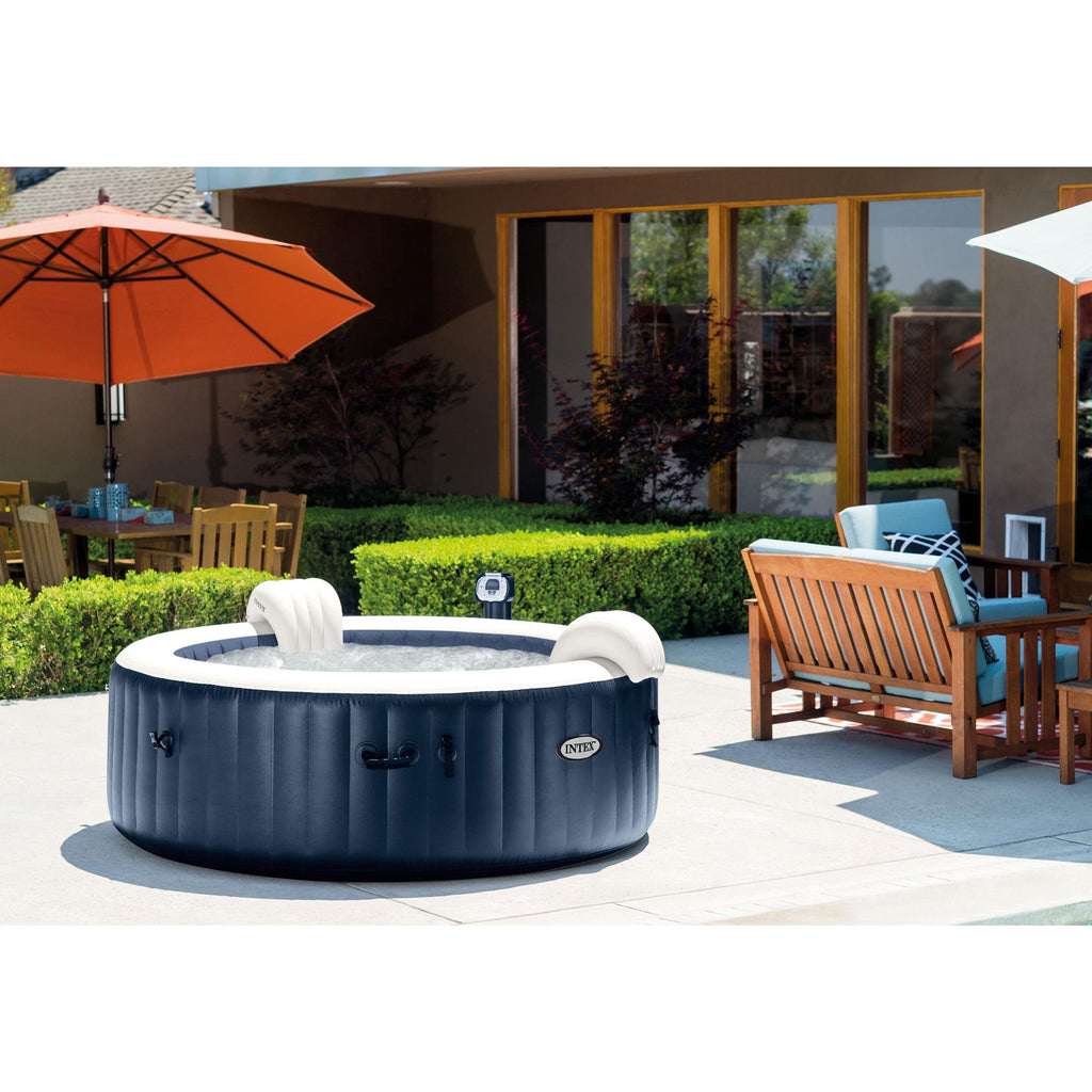 Portable 6 Person Inflatable Spa, Cup Holder, Filter Cartridges (6 Pack)