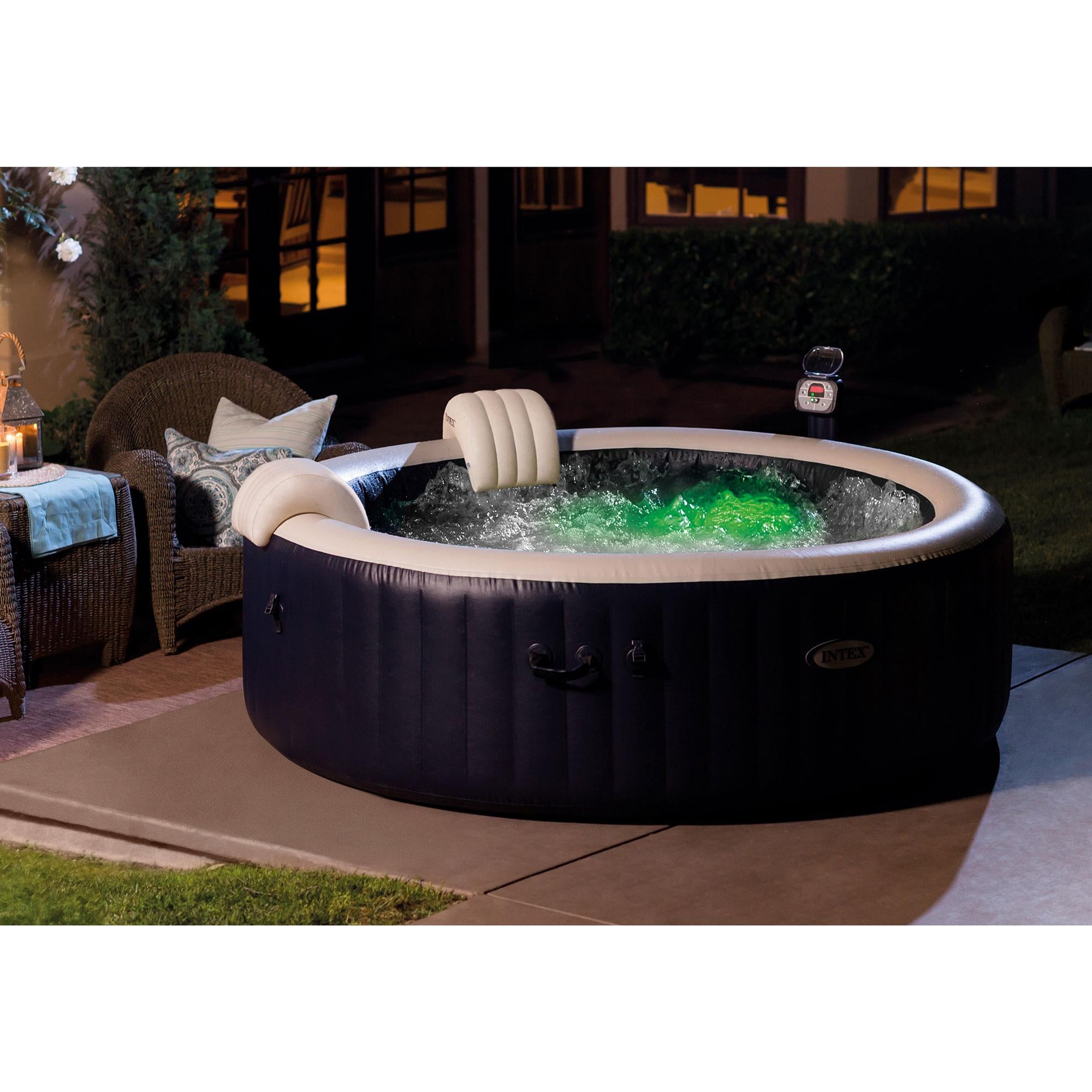 Portable 6 Person Inflatable Spa, Cup Holder, Filter Cartridges (6 Pack)