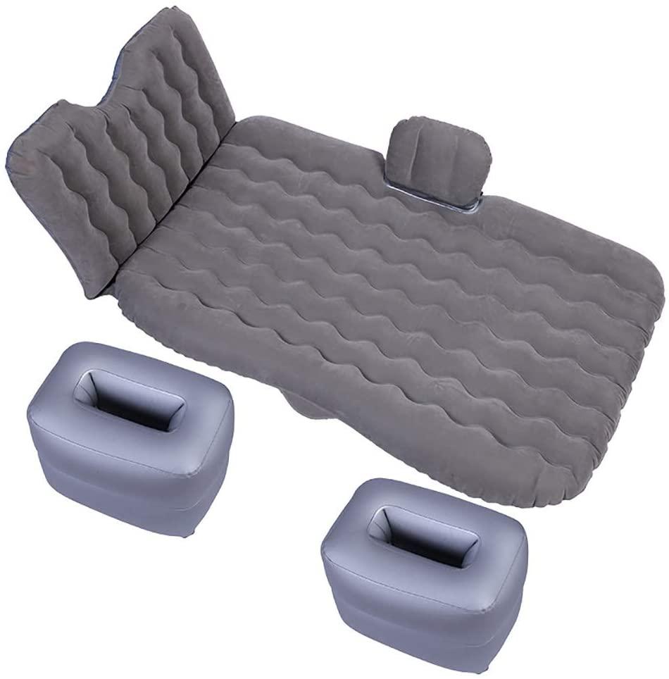 FlocCar Inflatable Bed, Car Supplies Sleeping Mattress, Rear Seat Cushion in Rear Seat of Car SUV, Air Cushion Travel Bed (Color : Gray)