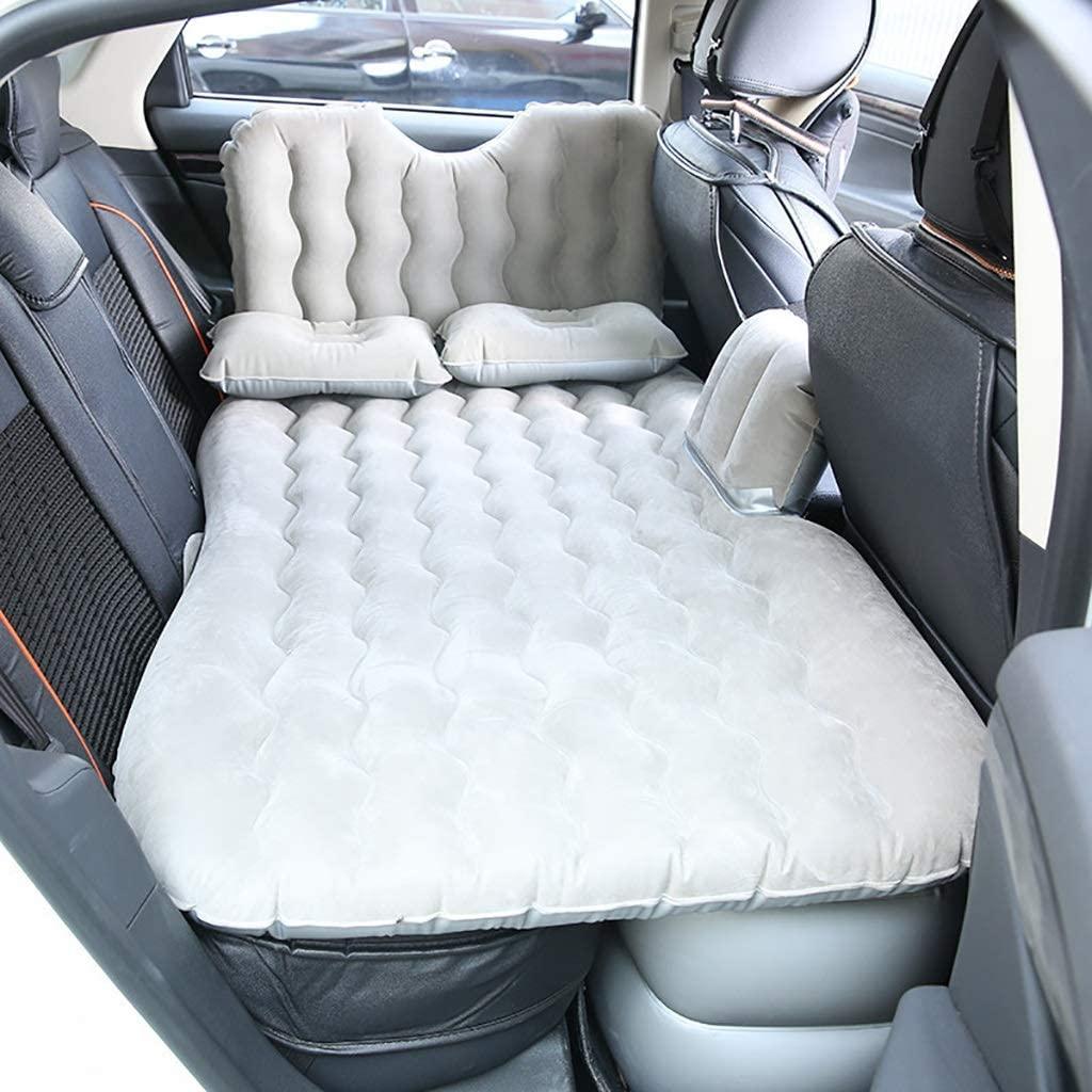 FlocCar Inflatable Bed, Car Supplies Sleeping Mattress, Rear Seat Cushion in Rear Seat of Car SUV, Air Cushion Travel Bed (Color : Gray)