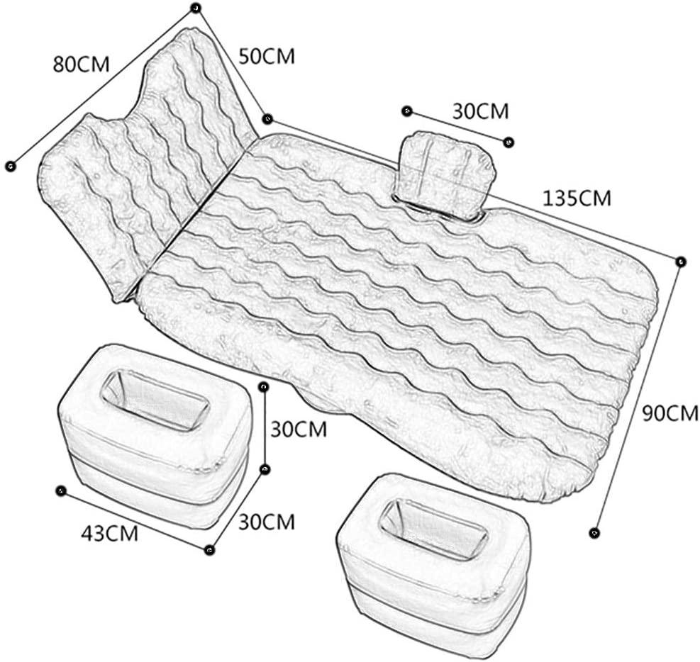 FlocCar Inflatable Bed, Car Supplies Sleeping Mattress, Rear Seat Cushion in Rear Seat of Car SUV, Air Cushion Travel Bed (Color : Gray)