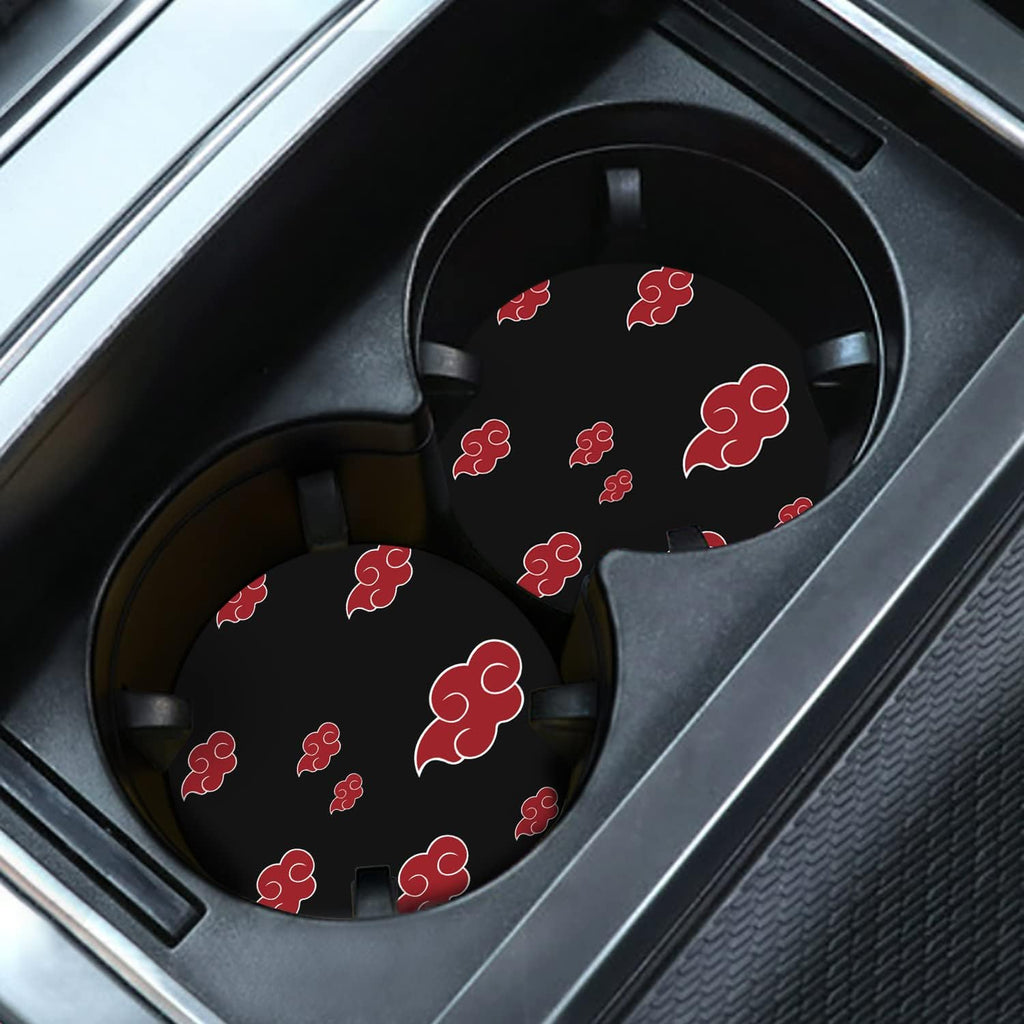 Car Cup Holder Coaster，2PCS Anime Style Universal Silicone Auto Cup Holder Insert Coasters, 2.75" Car Interior Accessories Coasters by FLYEEGO