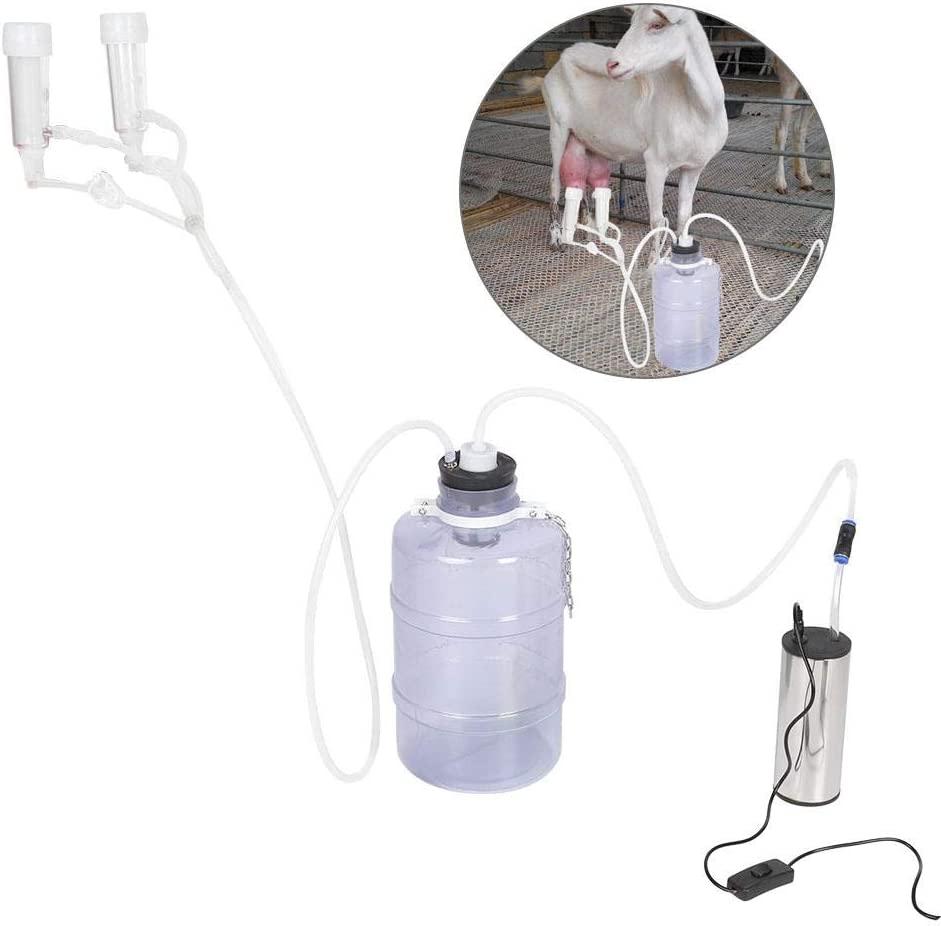 MilMachine, 5L Electric MilKit with Vacuum-Pulse Pump, Easy Handling and Mobility, Portable MilMachine for Goat Sheep(Goat US Plug)